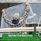 Farm Plastic Supply - Dura Skrim String Reinforced Clear Plastic Sheeting - 6 Mil - (12' x 100') - Reinforced Poly Film Tear Resistant, Weatherproof, Vapor Barrier Polyethylene Roll for Construction