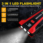 Scatach 011 3000A Car Battery Jump Starter,12V Jump Starter Battery Pack (up to 9.0L Gasoline and 7.0L Diesel Engine), Portable Jump Box with 3 Modes Flashlight and Jumper Cable