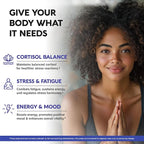 Cortisol Supplement - 11 in 1 Hormone Balance for Women - Made in USA Supplement - Mood, Focus, Sleep Support - Vegan, Non-GMO, Natural Pills - 120 Capsules
