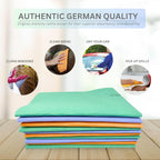 10 Pack Extra Large Original German Shammy Cloths Chamois Towels Super Absorbent for Pets, Parenting Tool Cleaning for Home and Commercial Use Wholesale Bulk (Blue)