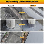 Concrete Crack Filler, 4 PCS Self Leveling Cement Crack Sealant, Quick-Drying Sealing Adhesive Repair Sealer for Driveways, Sidewalks, Patios, Waterproof Outdoor Joint Caulking Glue, Gray