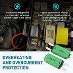 NuIth Manual Reset 30A Mini Fuse Circuit Breakers, E73 Low Profile ATM Circuit Breaker Blade Fuse DC 28V Resettable Standard Blade Fuses for Car Truck RV Marine (2PCS-30A)