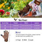 Leather-Gardening-Gloves for Women,Thorn-Proof Work-Gloves for Weeding,Digging,Planting,Pruning Yard garden Gloves