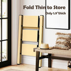 Taranta 3 Step Ladder,Aluminum Lightweight Folding 3 Step Stool with Anti-Slip Wide Pedal,330lbs Capacity Step Ladder for Household,Kitchen,Office - Gold