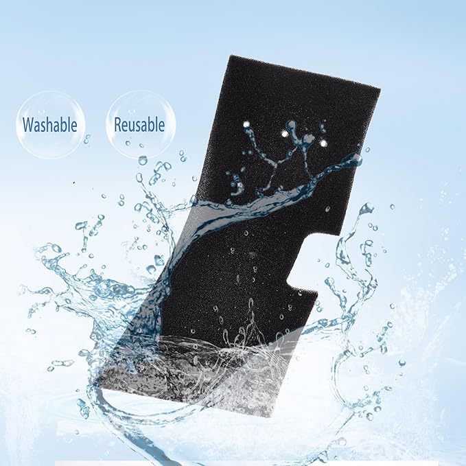 6 Pcs WH01X35719 Lint Filter replacement with Dryer Vent Brush, for GE Profile Washer Dryer Combo, GE Washer Dryer Foam Filter, Washable and Reusable, for Models: PFQ97HSPVDS