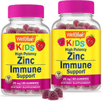 Zinc for Kids 25mg Gummies - Immune System and Antioxidant Support - Skin Health, Maximum Strength Children Zinc Supplement Immune Booster Gummy - GMO-Free, Vegan - 60 Gummies (2)