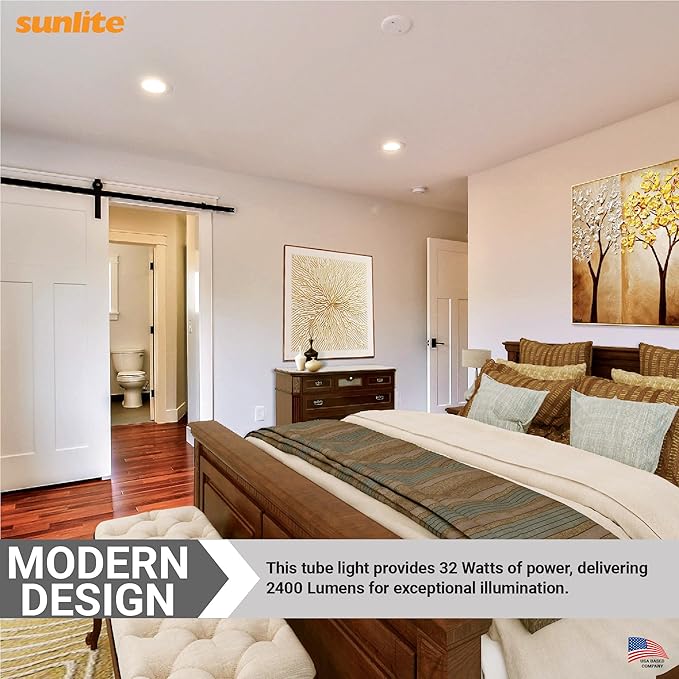 Sunlite CFL Plug-in PLT 4-Pin Triple Tube Light, 32 Watts, 4-Pin GX24q3 Base, 2400 Lumens, 3500K Neutral White, 10 Pack