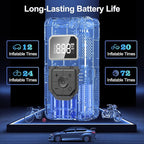 Portable Tire Inflator Air Compressor, 160PSI Rechargeable Cordless Air Pump for Car Tires with Digital LCD Display, 4X Faster Tire Inflation Electric Bike Pump Tire Pump for Car, Motorcycle, Truck