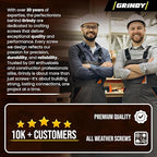 #10 x 2 1/2’’ Wood Screws by Grindy (200pack/2.4LBS) – Self-Drilling Deck Screws I Rust Resistant I Quick Drive & Fast Grip I for Cabinet, Furniture & Other Projects I T25 Star Drive I Bit Included