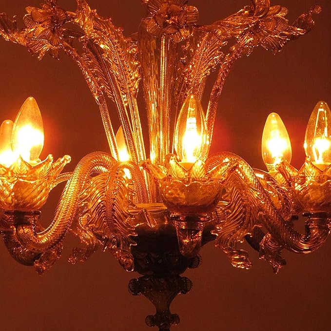 SUNSGNE 25 Pack Candle Light Bulbs, C26 Crystal Clear Torpedo Candelabra Light Bulb for Chandeliers, Window Candle Bulbs, Nightlight Bulb- 7 Watt Light Bulbs- E12 Candelabra Base