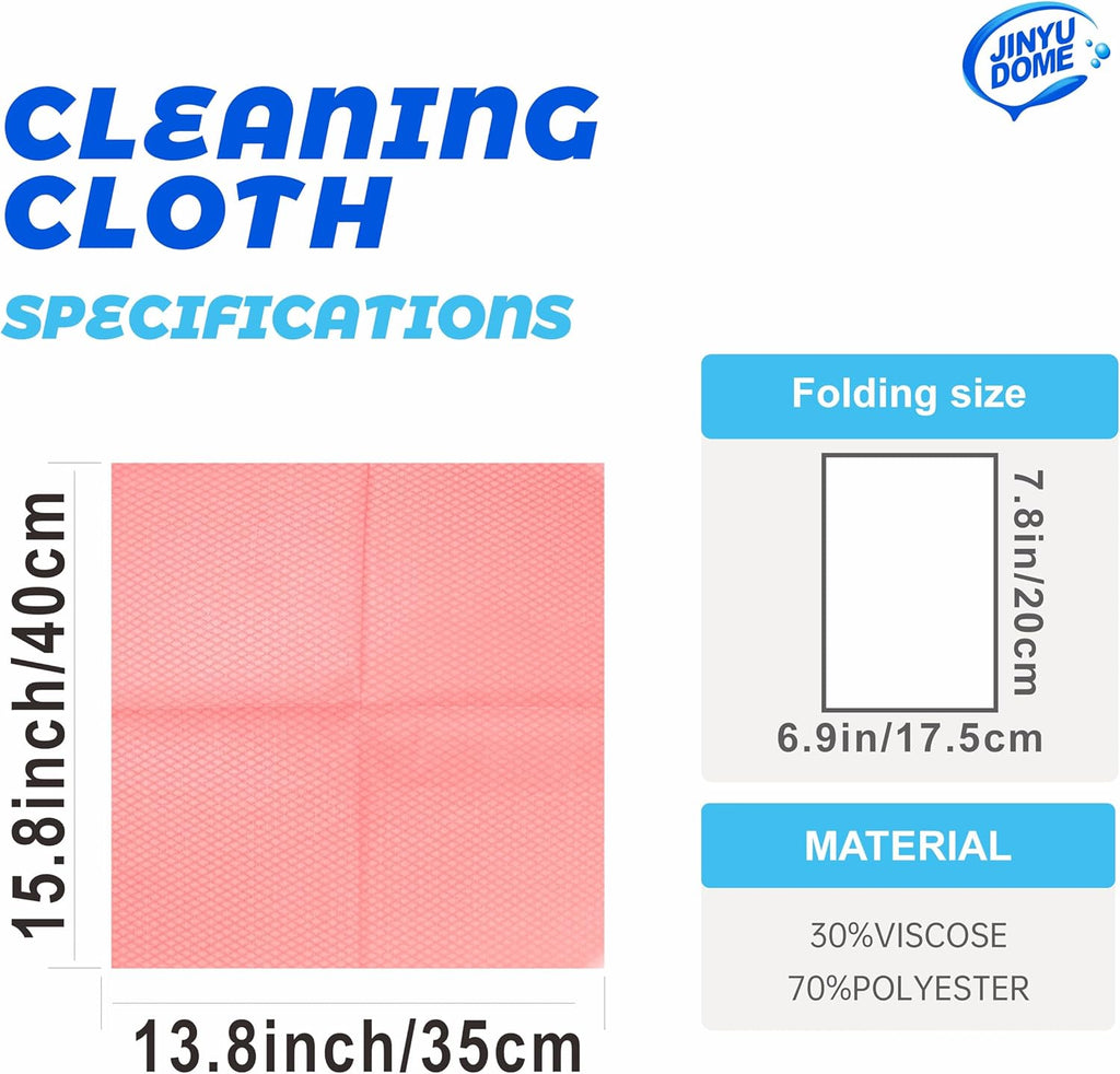 Disposable Kitchen Cleaning Cloths Dish Towels Dish Cloth Reusable Cloths for Kitchen, Bathroom, Household Cleaning (Red 100 Pack)