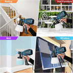 Paint Sprayer, 700W HVLP Spray Gun with Cleaning & Blowing Joints, 4 Nozzles and 3 Patterns, Easy to Clean, for Furniture, Cabinets, Fence, Walls, Door, Garden Chairs etc. VF803 Blue