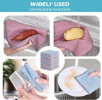 10PCS Non-Scratch Multipurpose Steel Wire Dishcloths - Reusable Quick-Dry Odor-Free Scrub Cloths for Dishes, Kitchen Cleaning Cloths for Cookware, Sinks, Stove Tops(9.84X9.84)