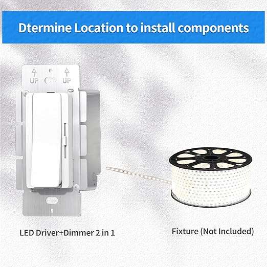 Dimmer and Driver Switch in one, 120W(60W*2) ON/Off Output Voltage: 12V +/-0.5V, UL, FCC, CE Class 2 Driver and dimmer Switch 2 in 1, UL Listed, Class 2 (12V 120W)