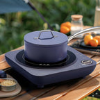 CIARRA Slim Portable Induction Cooktop – Single Burner Electric Stove with Touch Sensor, Digital Timer & Safety Lock for Countertop Cooking, Efficient Induction Cooker for Home Use, Blue