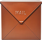 NACH Mailboxes for Outside Wall Mount, 10 x 10 x 4 inch Rustic Brown Mail Boxes for House Outside, Waterproof Mailboxes for Outside - Chicago Style Mail Box