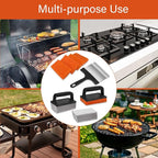 10 Pieces Griddle Cleaning Kit for Blackstone & More - Professional Flat Top Grill Cleaning Kit with Heavy Duty Griddle Scraper, Grill Stones, Scouring Pads & Ergonomic Handles