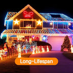 C7 LED Replacement Bulbs, 25 Pack Multicolor Christmas Light Bulbs for Outdoor String Lights, Patio Xmas Tree Holiday Party Wedding Prom Decor, E12 Candelabra Base