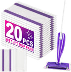 Disposable Wet Pads Refill Compatible with Wet Pads Refill Replacement for Wet Jet Pads for Household Cleaning Suit All Multi-Surface Floor,Thickness & Absorbent (20)