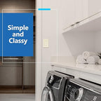 LIDER Minimalist Design Matte Finish Lighted Triple Switch with Screwless Wall Plate, Combination Decorator Switch with Locator Light, Ground Terminal, Single Pole, 15A 120V, UL Listed, Light Almond