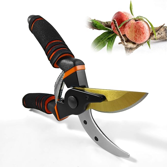 Set of 7 Gardening Tool Set, Rust-Resistant Handy Tools for Gardening, Ideal Gardening Gift Set, Including Trowel, Weeder, Hoes, and Rakes (Red)