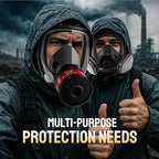 Gas Mask, Gas Masks Survival Nuclear and Chemical with 40mm & 6001 Activated Carbon Filter, Full Face Respirator Mask for Gases, Vapors, Dust, Chemical