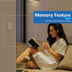 LIDER Dimmer Paddle Switch for Dimmable 300W LED/CFL Lights, 1-Pole or 3-Way, 120 V, Modern Upgrade, UL Listed, Wall Plate Included, Ivory