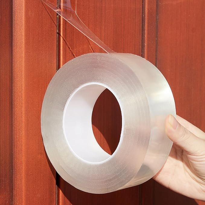 Transparent Window Weather Sealing Tape, 2IN x 16FT, Clear Window Draft Isolation Sealing Film Tape for Door Draft Stopper Adhesive Tape, Doors Windows and Shower Glass Gaps