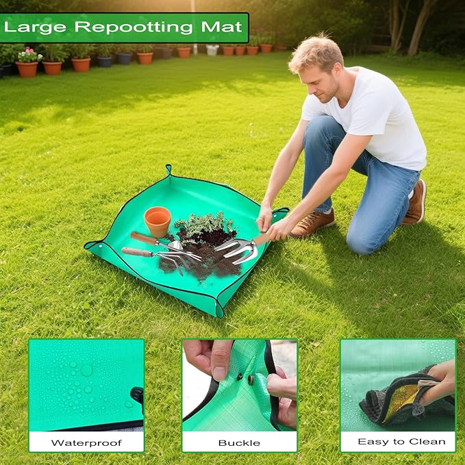 Garden Tool Set 11-Piece Heavy Duty Gardening Hand Tools - Rust-Resistant Stainless Steel with Durable Stylish Garden Tools Organizer Tote Bag | Ideal Gardening Gift for Women & Garden Enthusiasts