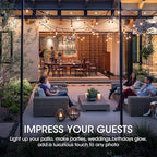 Meconard 24-Pack LED 1W String Light Bulbs, S14 Plastic Shatterproof Edison Vintage Style Replacement 1 Watt Outdoor Light Bulbs 2200K, Waterproof, Warm White Equivalent to 11w, E26 Base