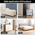 Ezprotekt 5" Square Felt Furniture Movers Sliders for Hardwood Floors, 8 Pcs Reusable Felt Furniture Moving Pads for Heavy Duty Bed Sofa Fridge Couch, Move Item Easily and Quickly (Black)