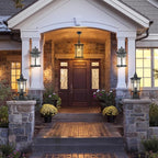 Darkaway Outdoor Post Lights Lamp Posts Outdoor Lighting, Waterproof Aluminum Post Lights Outdoor Light Fixtures with Glass, Light Posts for Outside Patio Yard (1 Pack, Black)