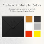 NACH Mailboxes for Outside Wall Mount, 10 x 10 x 4 inch Black Mailbox, Waterproof Mailboxes for Outside - Chicago Style Mail Box