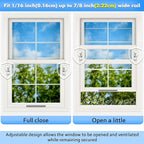 2 Pack Window Locks, Diecast Durable Design, Compatible with Horizontal and Vertical Window, Fit 1/16 inch(0.16cm) up to Wide Rail Easy Installation, Enhanced Safety (Silver)