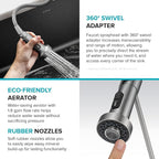 KRAUS Bolden Commercial Style 2-Function Single Handle Pull Down Kitchen Faucet in Spot-Free Antique Champagne Bronze, KPF-1610SFACB