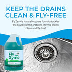 Kinzua Environmental Fly-Zyme, Highly Concentrated Enzyme Drain Cleaner for Pipes, Drain Gel for Fruit Flies, Organic Waste Degrader & Odor Neutralizer, 1 Gallon