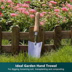 Berry&Bird Gardening Hand Tool Set - 3PCS Stainless Steel Garden Tool Kit Multifunctional Tool with Wooden Handle Trowel, Fork & Weeder for Weeding Planting Transplant, Ideal Garden Gift for Women&Men