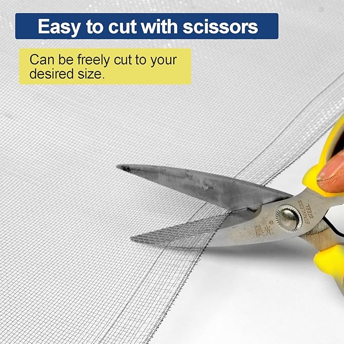 304 Stainless Steel Woven Wire Mesh 39.4in x 98ft Metal Window Screen Mesh Roll Security Mesh Roll for Door Screen/Patio Screen/Cabinets Mesh 20 Mesh 0.15mm Wire Dia (Silver, 39.4inch x 98 Feet)