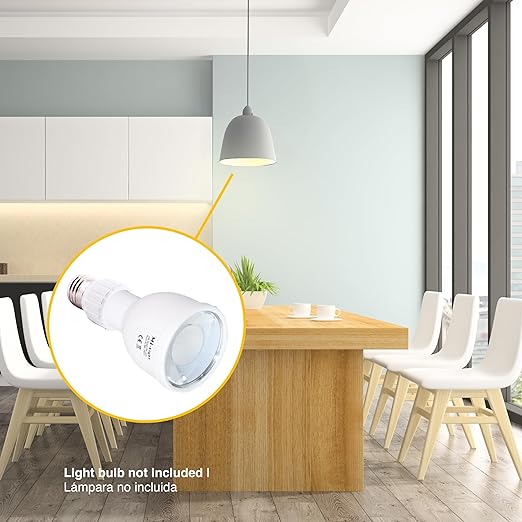 E26 to GU10 Adapter Edison Screw Socket to GU10 Bayonet Base Adapter, Ceramic Socket Converters for LED Bulb, LED Spot Light, 10W - 6 Pack