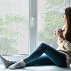 Replacement Window Screens, 48X118 Inch Durable Window Screen Mesh for Patio Porch Door Windows, DIY Adjustable Fiberglass Screen Repair Kit Sliding Net Roll Pet, Black by Ouskr