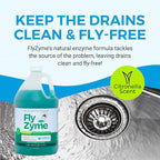 KINZUA ENVIRONMENTAL Fly-Zyme, Highly Concentrated Enzyme Drain Cleaner for Pipes & Citronella Scented Organic Waste Degrader & Odor Neutralizer, 1 Gallon