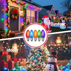 C7 Replacement Bulbs, 25 Pack Multicolor LED Christmas Light Bulbs, E12 Candelabra Base for Indoor/Outdoor String Lights, Xmas Tree, Patio, Holiday Party Decor