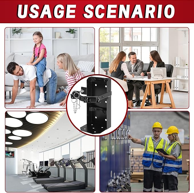 Heavy Duty Fire Extinguisher Bracket for 10lb Dry/5lb Co2 Extinguisher, Fire Extinguisher Mount Bracket, Metal Wall Mount Fire Extinguishers Holder for Vehicle, Boat, Marine, Truck, Home, School