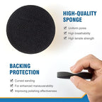 S SATC 3 Inch Hook and Loop Sanding Pad for Sanding Disc with 1/4 Inches Drill Sanding Attachment and Foam Sanding Pads for Polish Wood Metal Glass, 5 Packs