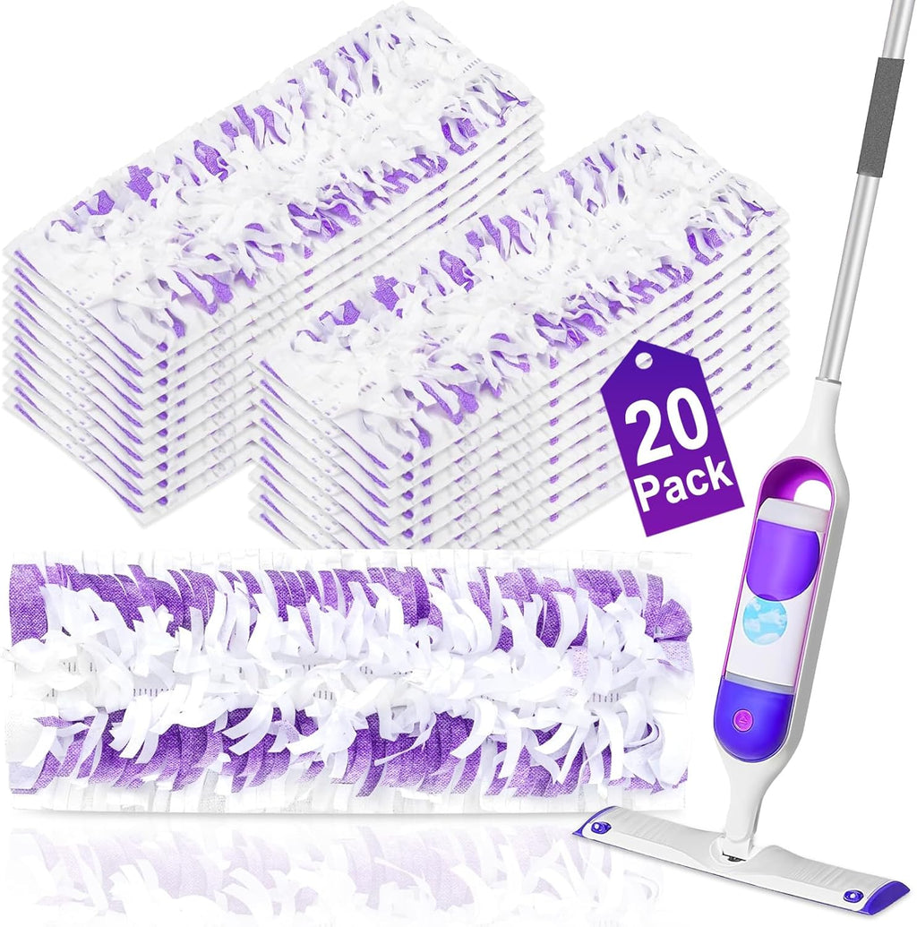 20 Pack Disposable Power Mop Pads for Swiffer Power Mop Pads,Compatible with Swiffer Power Mop Refills,Thickened Multi-Surface Replacement for Swiffer Wet Pads Refill on All Finished Floors