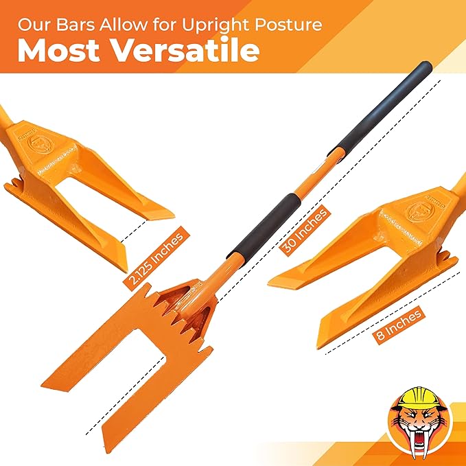 30" Oval Handle Demolition Bar - Tight Space Demo Bar - Versatile Multi Tool - For Home, Bathroom Renovations & DIYs - Trusted by Contractors, Restoration Professionals