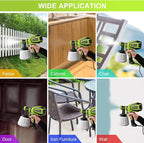 Paint Sprayer 700W, Electric HVLP Paint Spray Gun, with 4 Nozzles and 3 Patterns Cleaning & Blowing Joints Easy to Clean for Garden Chairs Fence Door Cabinets Home Interior Walls etc. VF803 Dark Green