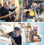 Respirator Mask with 7093 Filters - Half Face Gas Mask, for Chemicals, Dust, Smoke, Asbestos, Silica Particulates, Welding, Grinding, Sanding, Mold, Construction, Polishing Spray (5 in 1)