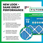 Filterbuy 14x30x1 Air Filter MERV 13 (MPR 1900) Health Defense Replacement (6-Pack), Electrostatic Pleated HVAC AC Furnace Filters, Made in USA (Actual Size: 13.88 x 29.88 x 0.75)