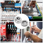 120 PCS 3/8-1/2 Inch Non Metallic Button Push-in Bulk Connector, Cable Connectors Electrical Conduit Fittings Junction Box Gray, Fits for 1/2 Inch Knockouts